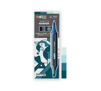 Carioca plus sketch marker - marcadores de doble punta, tonos azules,