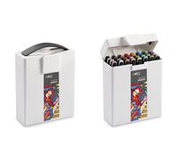 Carioca – Marcadores Sketch Plus – Caja rígida, base alcohol, doble punta – 32 unidades