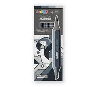 Carioca plus sketch marker - marcadores de doble punta, tonos grises,