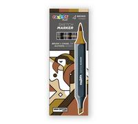 Carioca plus sketch marker - marcadores de doble punta, tonos marrones