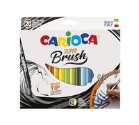 Carioca Rotuladores para Lettering Super Brush – Punta pincel suave, 20 colores, caja de 20 piezas