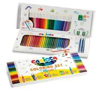 Carioca Set de Dibujo Caja Especial con 30 Rotuladores Joy Punta Fina y 30 Lápices de Colores TITA Incluye 2 Lápices de Grafito HB, 2 Gomas de Borrar y Sacapuntas con Depósito 65 piezas