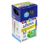 Carioca Sfera Boligrafo - Punta Ø 1mm - Azul - Escritura Super Deslizante - Paquete de Papel