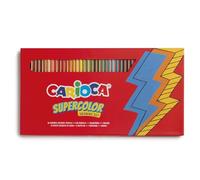 Carioca Set de Lápices de colores SUPERCOLOR | 36 lápices de madera con lápices grafito, goma de borrar y sacapuntas | 40 piezas