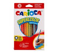 Carioca supercolor pack de 18 lapices de colores - cuerpo de madera he