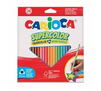 Carioca supercolor pack de 24 lapices de colores - cuerpo de madera tr