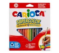 Carioca supercolor pack de 24 lapices de colores - cuerpo de madera tr