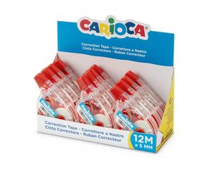Carioca tape expositor de 12 correctores - 12mx5mm - cubriente - se pu