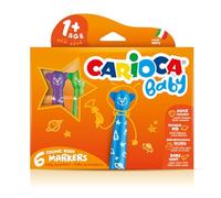 Carioca Rotuladores Teddy Markers Baby, 6 rotuladores Multicolor