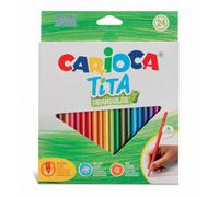Carioca tita pack de 24 lapices triangulares - cuerpo triangular - col