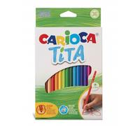 Carioca tita pack de 36 lapices de resina - cuerpo hexagonal - colores
