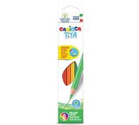 Carioca tita pack de 6 lapices de colores - cuerpo hexagonal - mina re