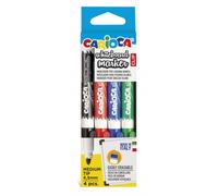 Carioca whiteboard clip pack de 4 rotuladores borrables para pizarras