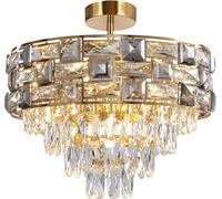 CARISMA 9xE14 Lámpara de techo de cristal dorado, modelo Milagro ML8894