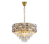 CARISMA 9xE14 Lámpara de techo de cristal dorado, modelo Milagro ML8895