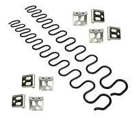 Carkio resortes de repuesto para sofá, 2 resortes de 20 pulgadas con 8 clips en forma de S, kit de reparación de resortes para sofá de 4 mm de diámetro para asientos en muebles, decoración interior