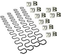 Carkio Resortes de Repuesto para sofá,4 resortes de 50,8 cm con 16 Clips en S,Kit de reparación de muelles de 4,0 de diámetro de Alambre para Asientos en decoración de Interiores Muebles,automóviles