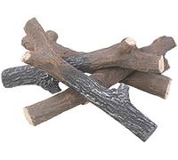 Carlo Milano Chimeneas de Gel y etanol - leño cerámica: Set de 4 Ramas Decorativas para Estufas de bioetanol, cerámica Resistente al Calor (leña para Fuego Directo, decoración Madera Chimenea)