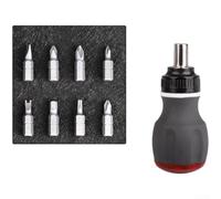 CARMOTTER Juego de destornilladores pequeños, kit de herramientas multibroca, mango de ángulo ajustable para reparación de consola de teléfono móvil, tablet, acero al cromo vanadio (D)