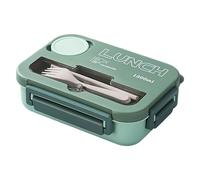carotoe Lonchera portátil para almuerzo, contenedor de alimentos con tenedor, cuchara para preparar comidas en el hogar, contenedor con compartimento