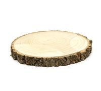 Carousel Home Soporte rústico para tartas de madera de 31 cm | Tablero redondo grande para tartas de cumpleaños de boda | Plato de servir para centro de mesa