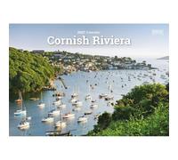 Carousel Worldwide Cornish Riviera Calendario de pared 2027, formato A5, calendario mensual de 12 meses, fotografía a todo color de la Riviera de Cornualles