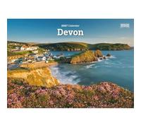 Carousel Worldwide Devon - Calendario de pared 2027, formato A5, calendario mensual de 12 meses, fotografía Devon a todo color