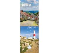 Carousel Worldwide Dorset - Calendario de pared delgado 2027, calendario de 12 meses, fotografía costera y de campo