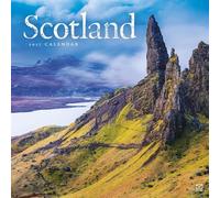 Carousel Worldwide Scotland - Calendario de pared cuadrado 2027, calendario de 12 meses, paisajes escoceses escénicos