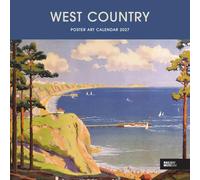 Carousel Worldwide West Country Poster Art - Calendario de pared 2027, calendario de 12 meses, obra de arte regional retro