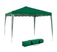 Carpa Cenador Gazebo Plegable 3 x 3 m Verde o Azul con mejores Tubos de Acero de Alta resistencia Plegables, Antiviento, Protección UV, Bolsa de Transporte para Playa, Camping, Jardín, Terraza, Azul