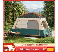 Carpa de Camping Familiar para Exteriores, Portátil, Plegable, Impermeable, para 4-6 Personas, con Bolsa de Almacenamiento, para Viajes de Picnic en Auto verde