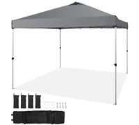 Carpa Gazebo Emergente 304,8x304,8cm para Acampar en Playa con Bolsa, Gris