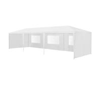 Carpa pabellón para jardín wedau metal 900 x 300 x 255 cm blanco [casa.pro]