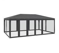 Carpa Para Fiestas 10 Paredes De Malla Hdpe Gris Antracita 6x4m Vidaxl