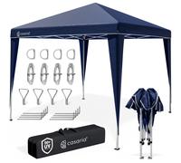 Carpa plegable Capri azul oscuro 3x3m impermeable jardín