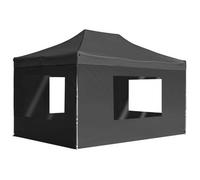 Carpa Plegable Con Paredes Aluminio Gris Antracita 4,5x3 M Vidaxl