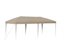 vidaXL Tienda de campaña para fiestas plegable, 575 x 290 x 245 cm, color crema
