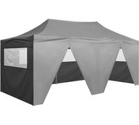 Carpa plegable profesional con 4 paredes acero antracita 3x6 m