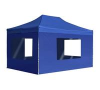 Carpa Plegable Profesional Con Paredes Aluminio Azul 4,5x3 M Vidaxl