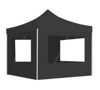 Carpa Plegable Profesional Con Paredes Aluminio Gris 2x2 M Vidaxl