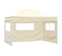 Carpa Pleglable Con 3 Paredes Crema 3x4,5 M Vidaxl