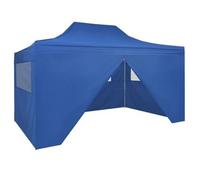 Carpa Pleglable Pop-up Con 4 Paredes 3x4,5 M Azul