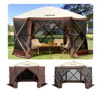 Carpa Toldo Refugio Solar Camping Gazebo Pop-up 6 Lados 3,05 x 3,05 m