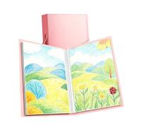 -Carpeta | 60 Compartimentos Portátil Durable Maleta Organizador - Maletín,Para Pinturas Certificados Oficina Aula Hogar Dormitorio Escritorio Estudio Mujeres