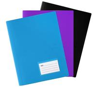 Carpeta A4 con fundas de plástico, 3 x 110 bolsillos, carpeta de presentación A4, carpeta de presentación, para particulares, escuela, oficina (3 colores)