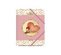 Carpeta A5 Gomas con solapas - Santoro - Poppi Loves - Heart