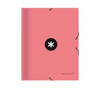 Liderpapel Carpeta clasificadora Antartik A4 AW54 – 12 departamentos, cartón forrado, gomas, coral