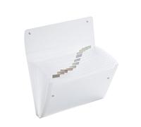 Carpeta archivadora A4 expandible - Carpeta de bolsillo transparente con 13 refuerzos - Carpeta multisección con cierre tipo cartera - Carpeta portadocumentos de Arpan (transparente)