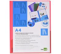 Carpeta liderpapel dossier dos bolsas canguro 45680 polipropileno a4 roja - KG01